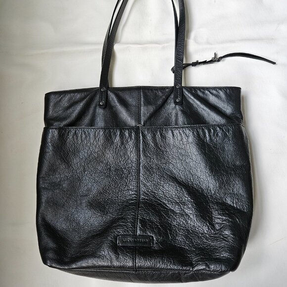 Lucky Brand Leather Studded Shoulder Tote Bag - Picture 2 of 9